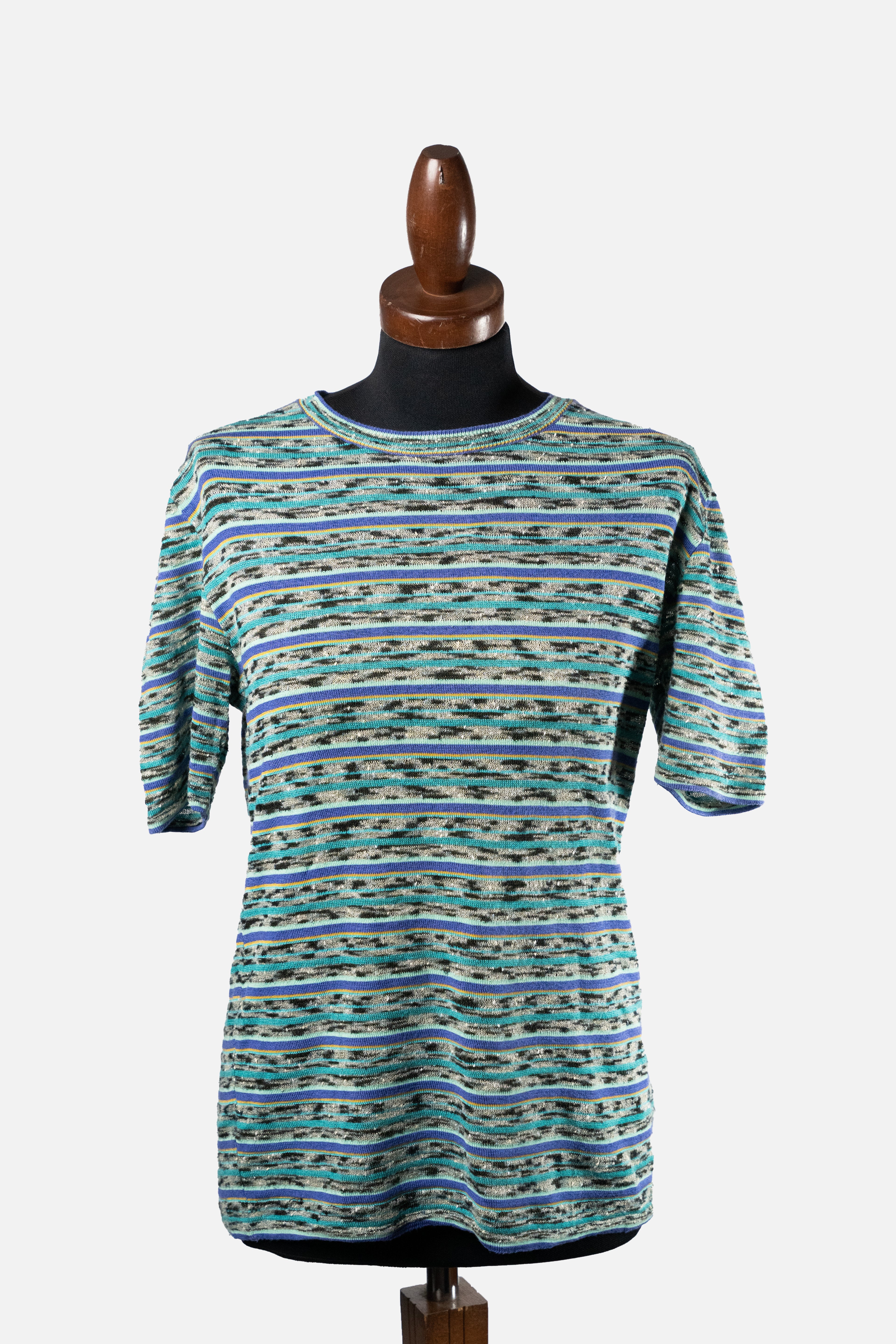 Missoni Sport Vintage Signature Stripe Knit T-Shirt