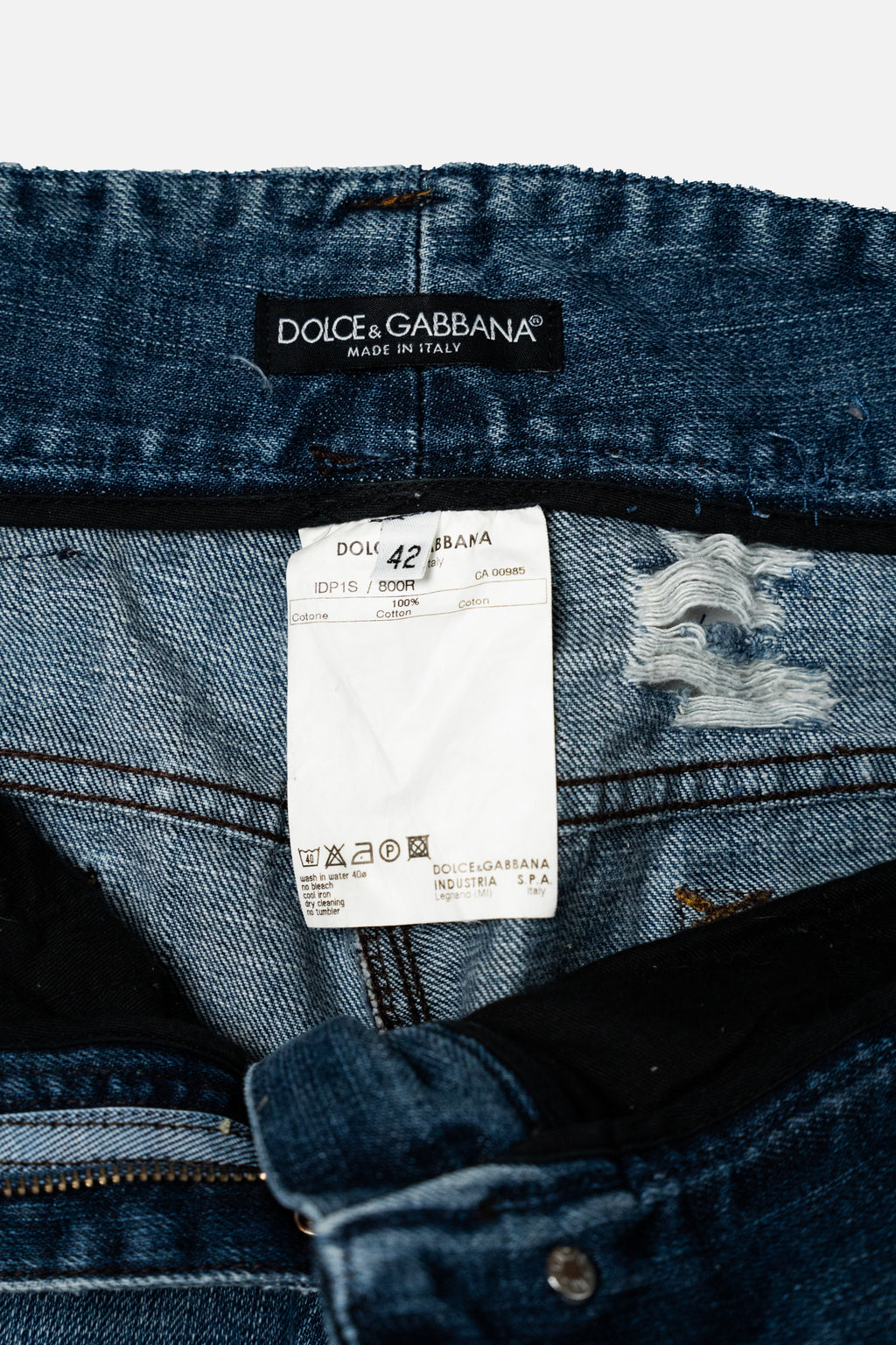 Dolce & Gabbana Distressed DG Logo Embroidered Jeans