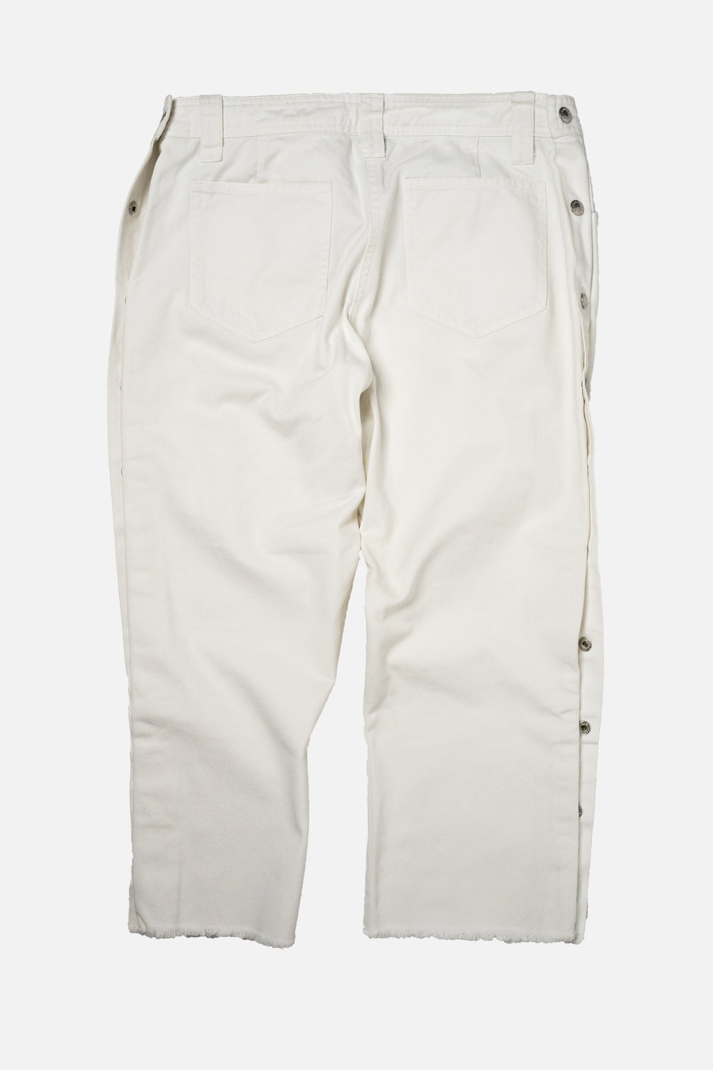 Jeans Capri bianchi con borchie e bottoni automatici Dolce &amp; Gabbana Beachwear