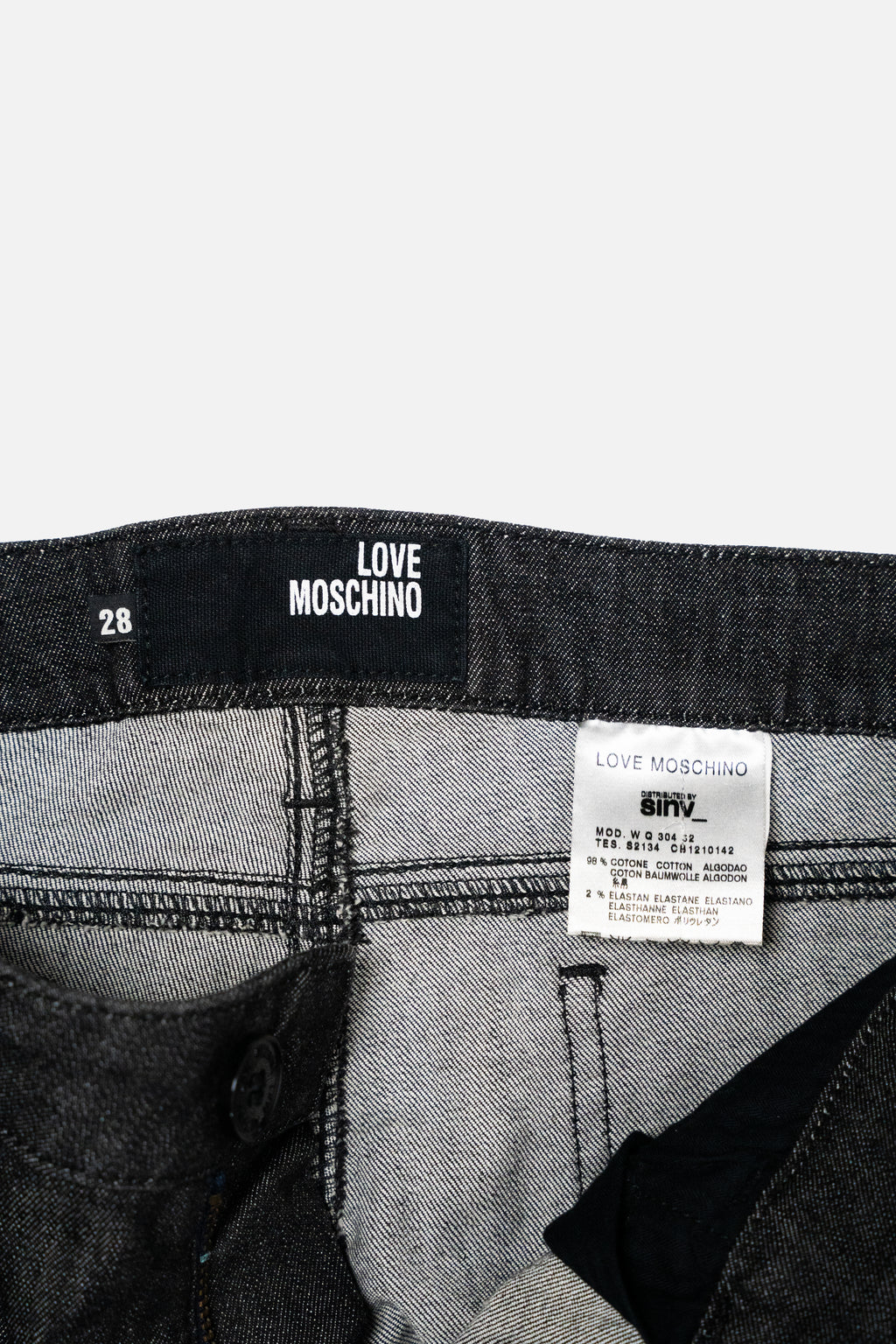 Love Moschino Rhinestone Stripe Jeans