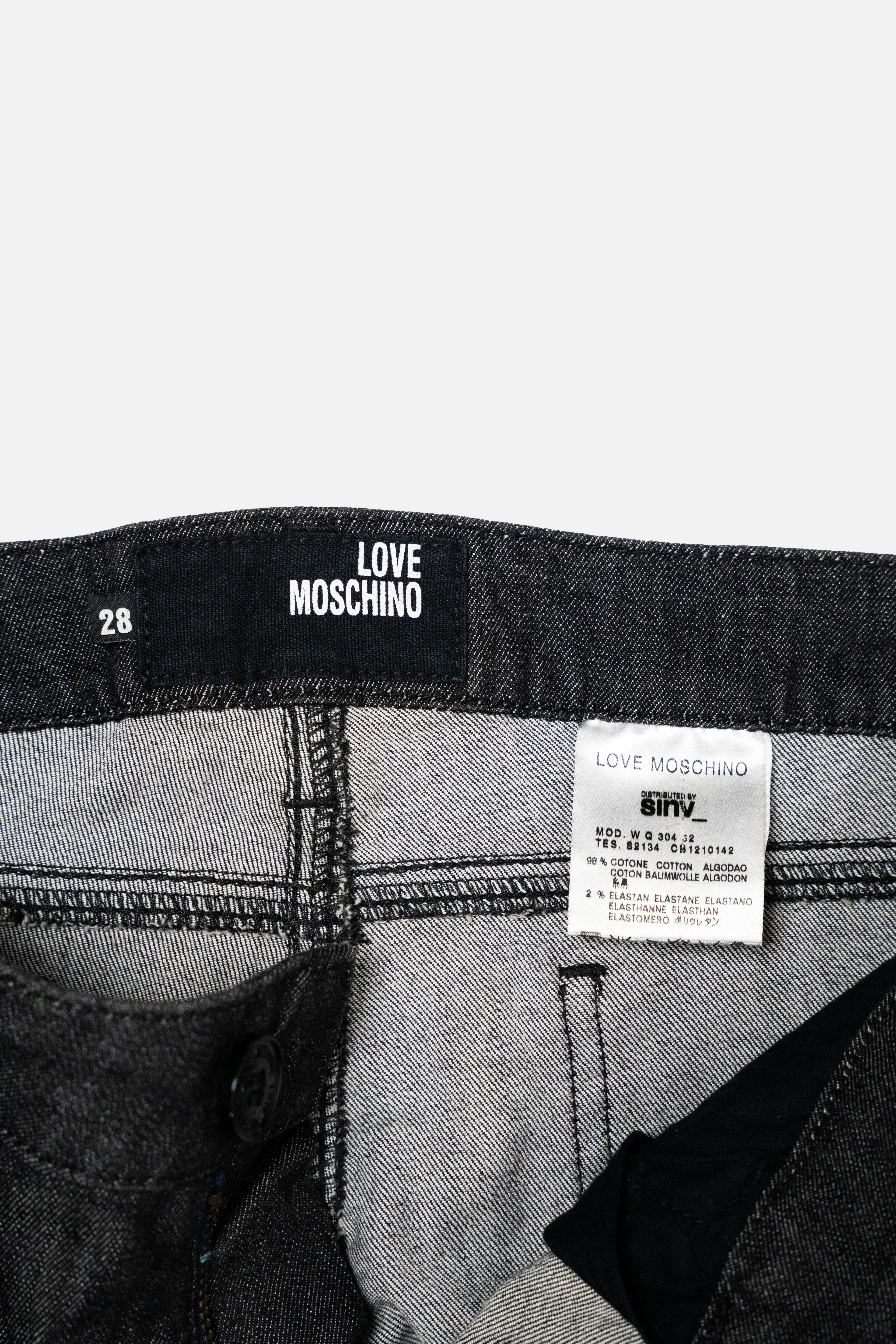 Love Moschino Rhinestone Stripe Jeans