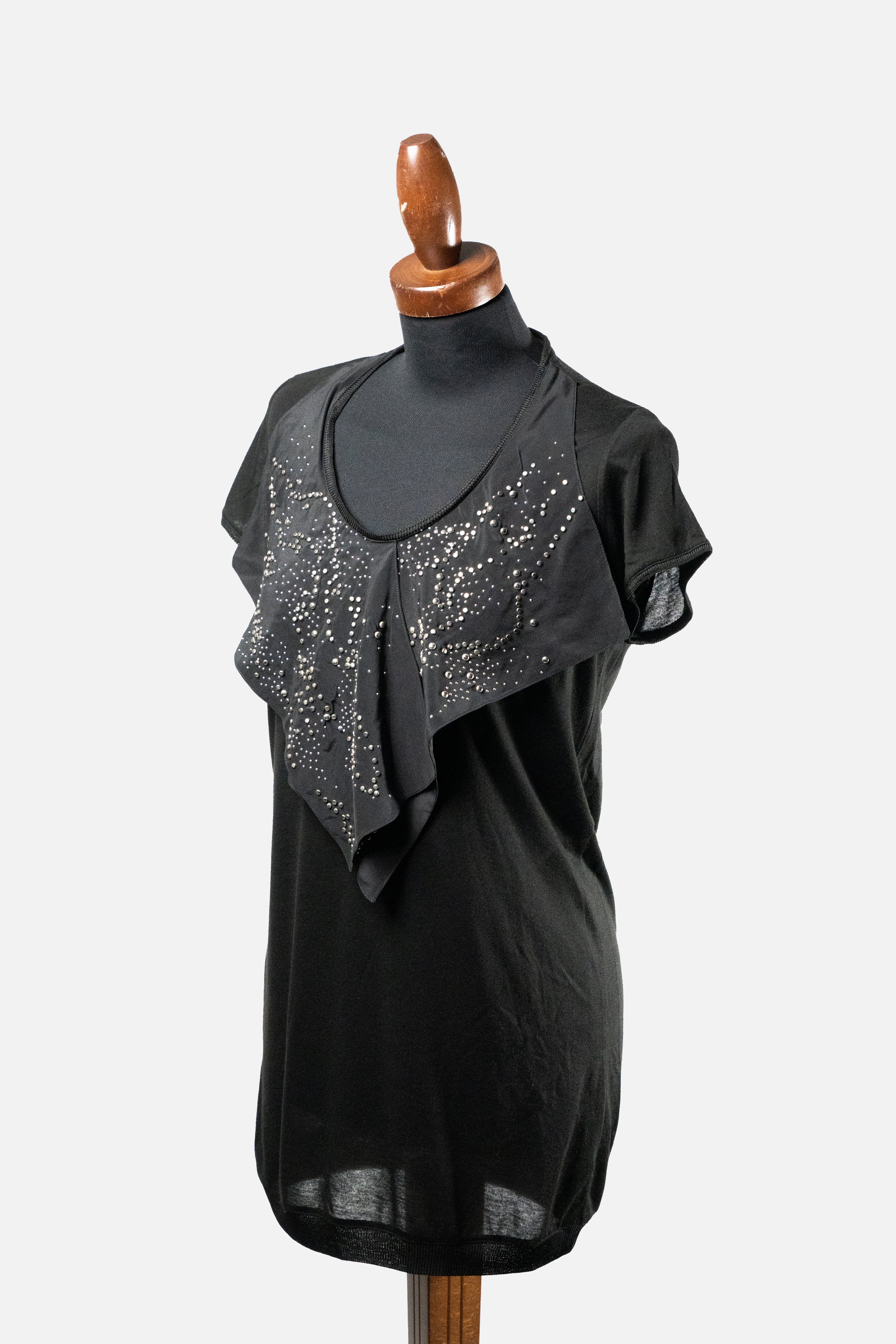 Balenciaga Studded Asymmetric Ruffle Tunic