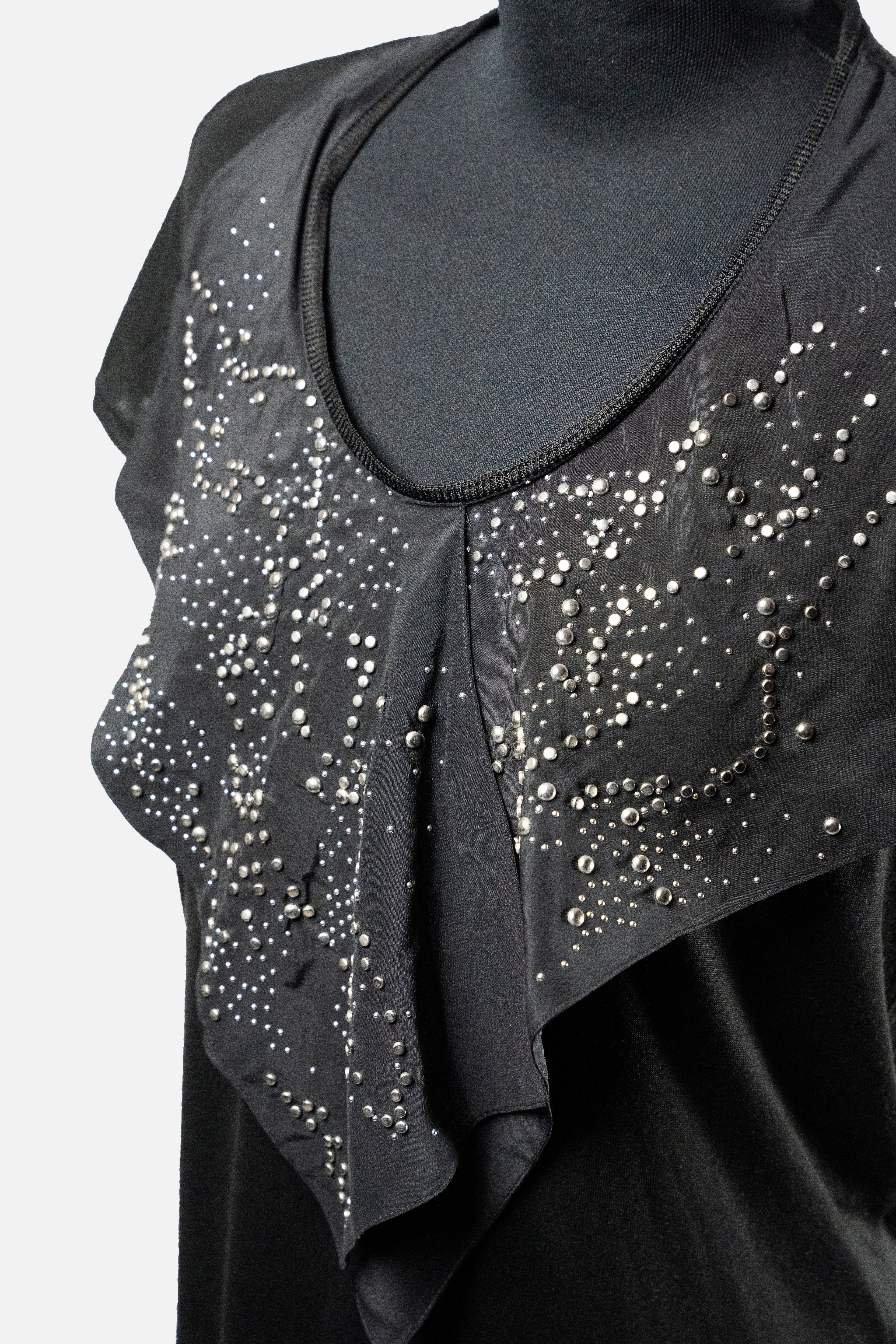 Balenciaga Studded Asymmetric Ruffle Tunic
