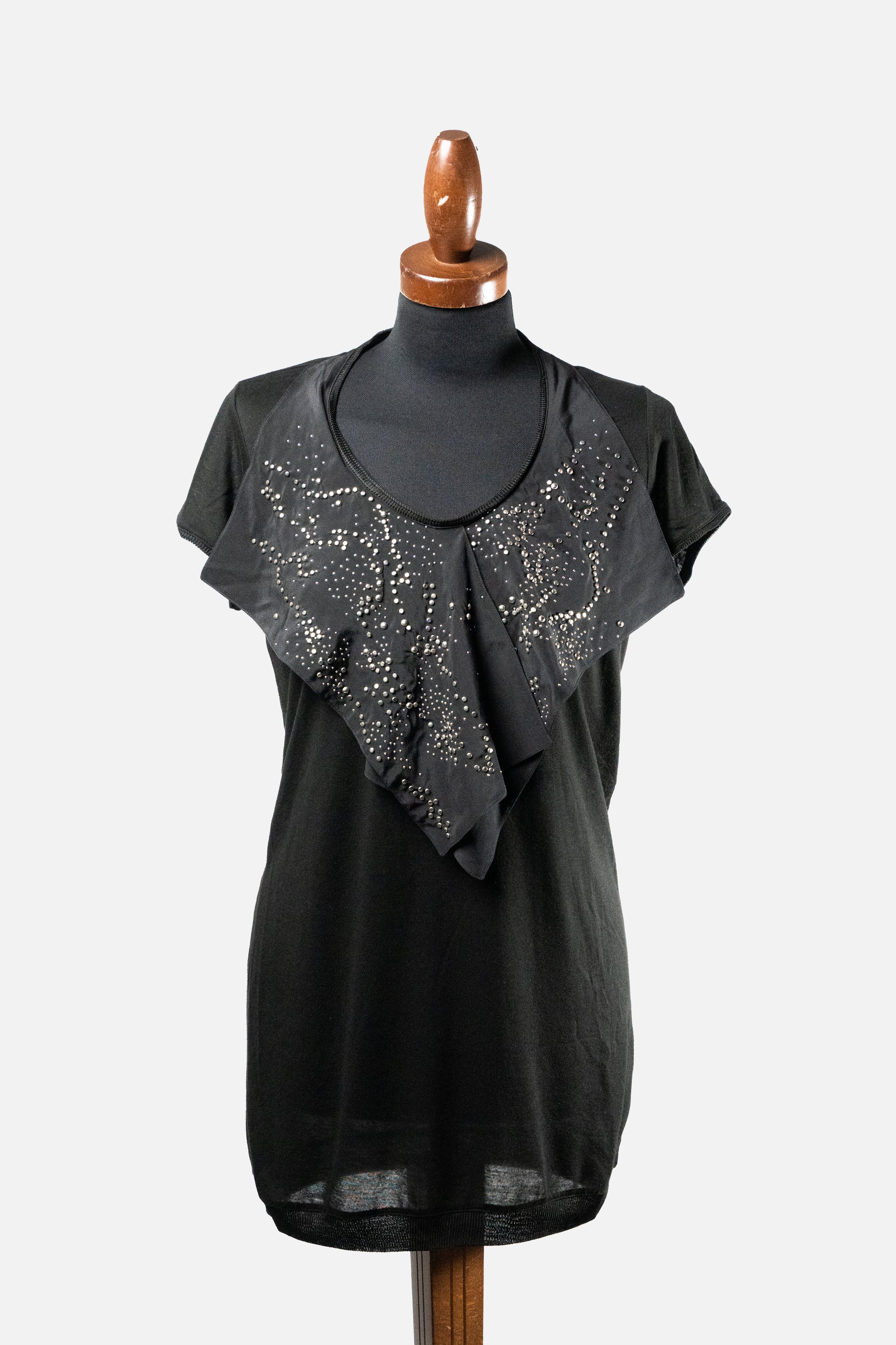Balenciaga Studded Asymmetric Ruffle Tunic