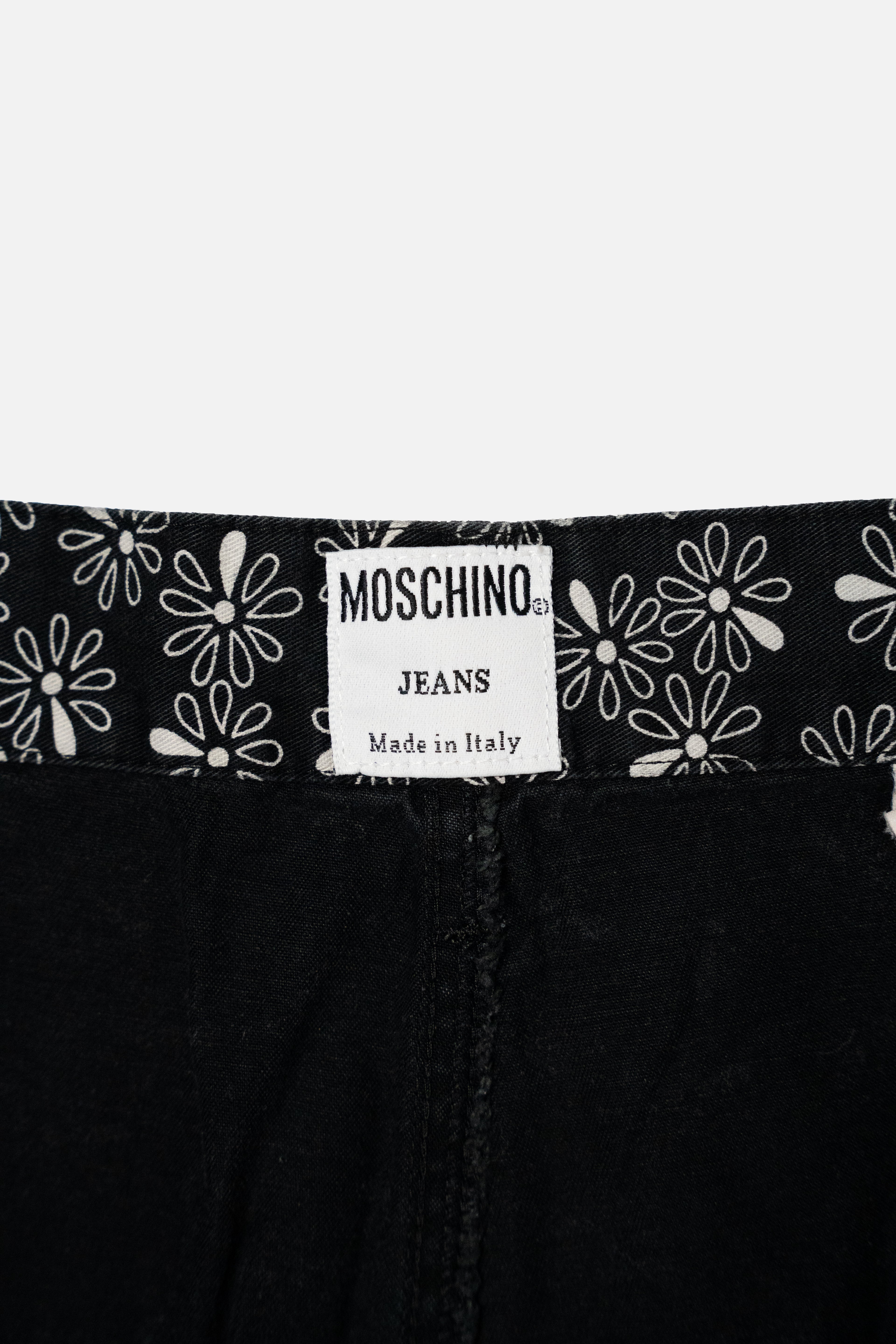 Moschino Jeans Vintage Daisy Print High-Waisted Trousers
