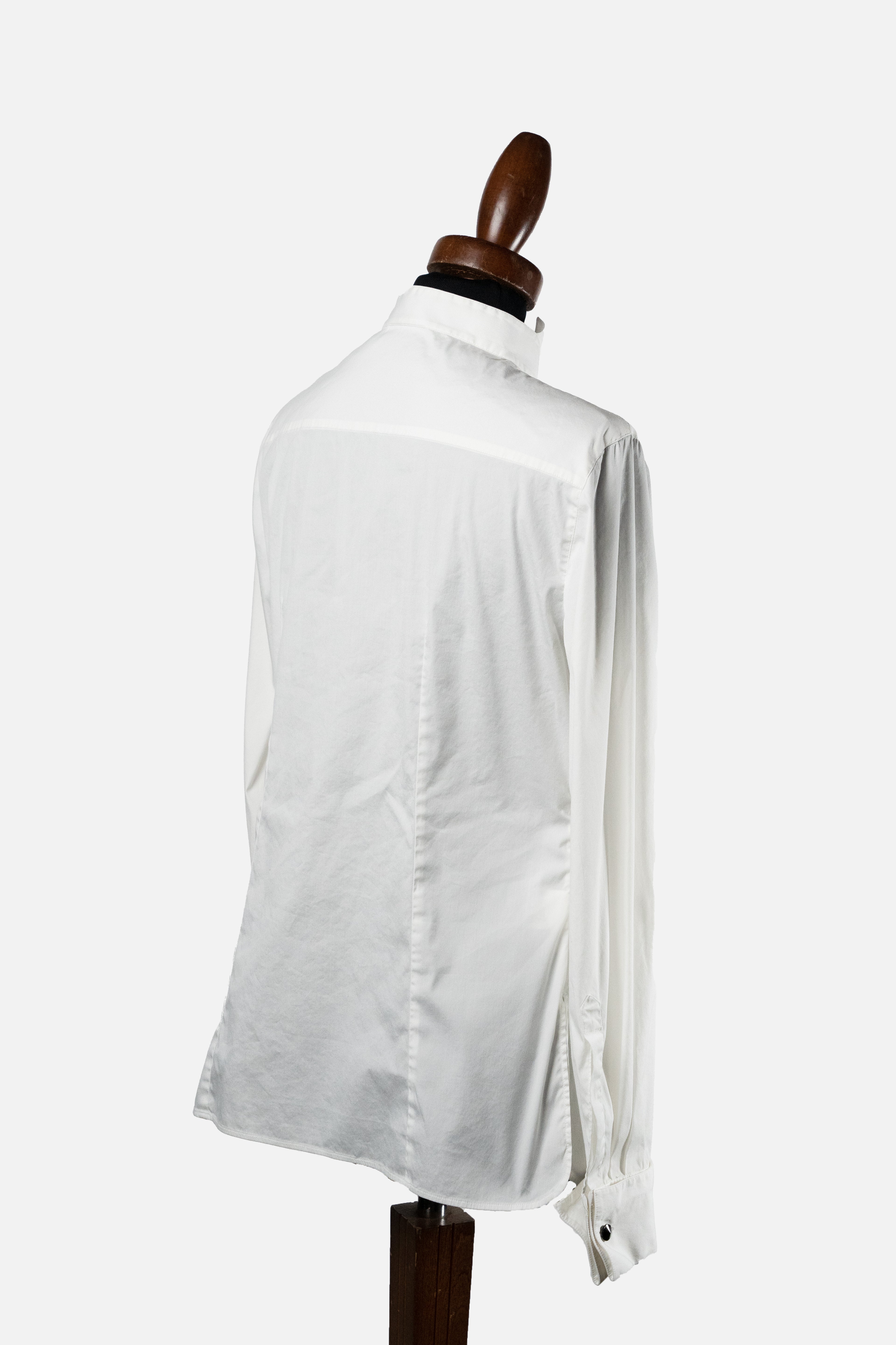 Giorgio Armani White Tuxedo Bib Shirt
