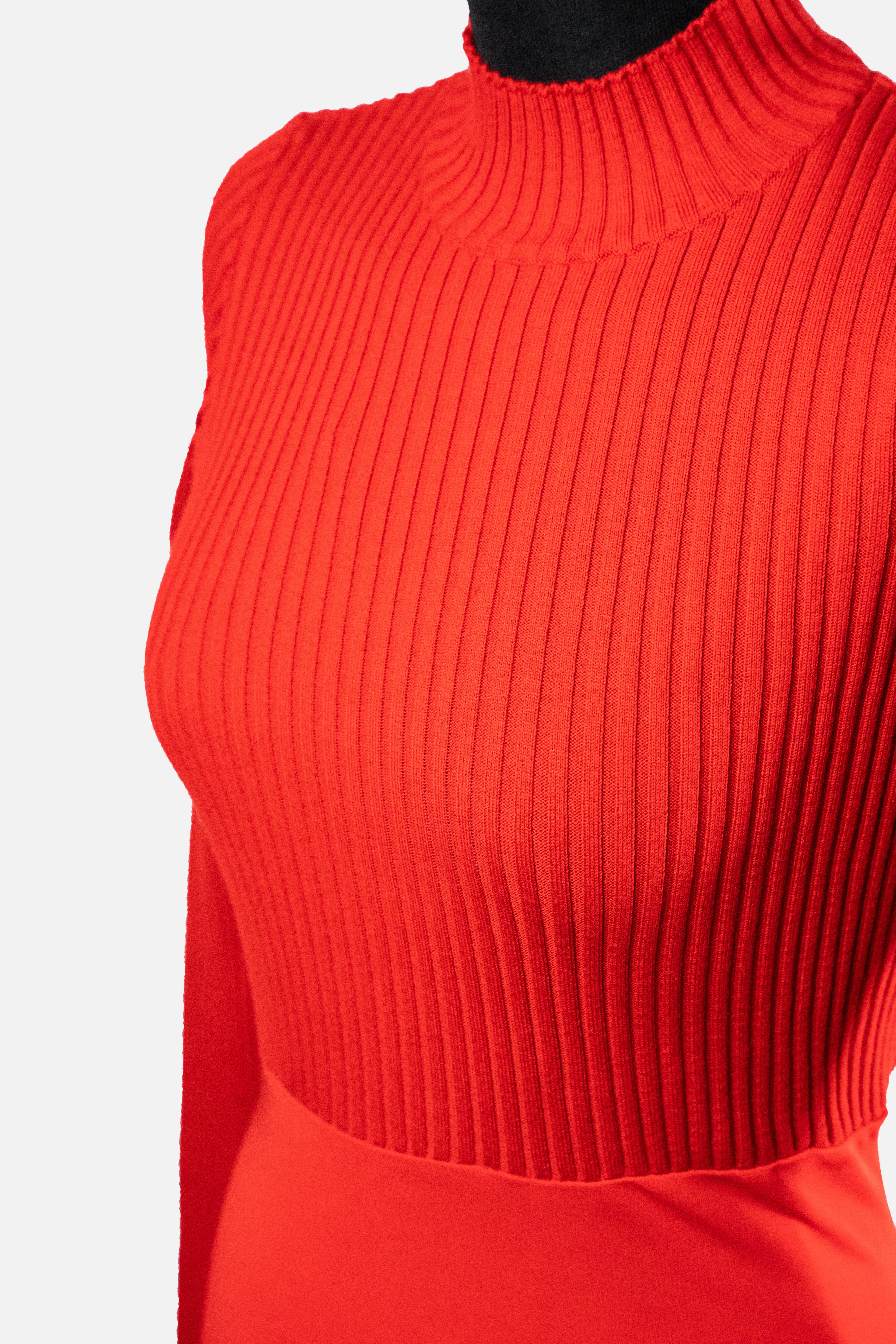 M Missoni Red Ribbed-Knit Maxi Dress