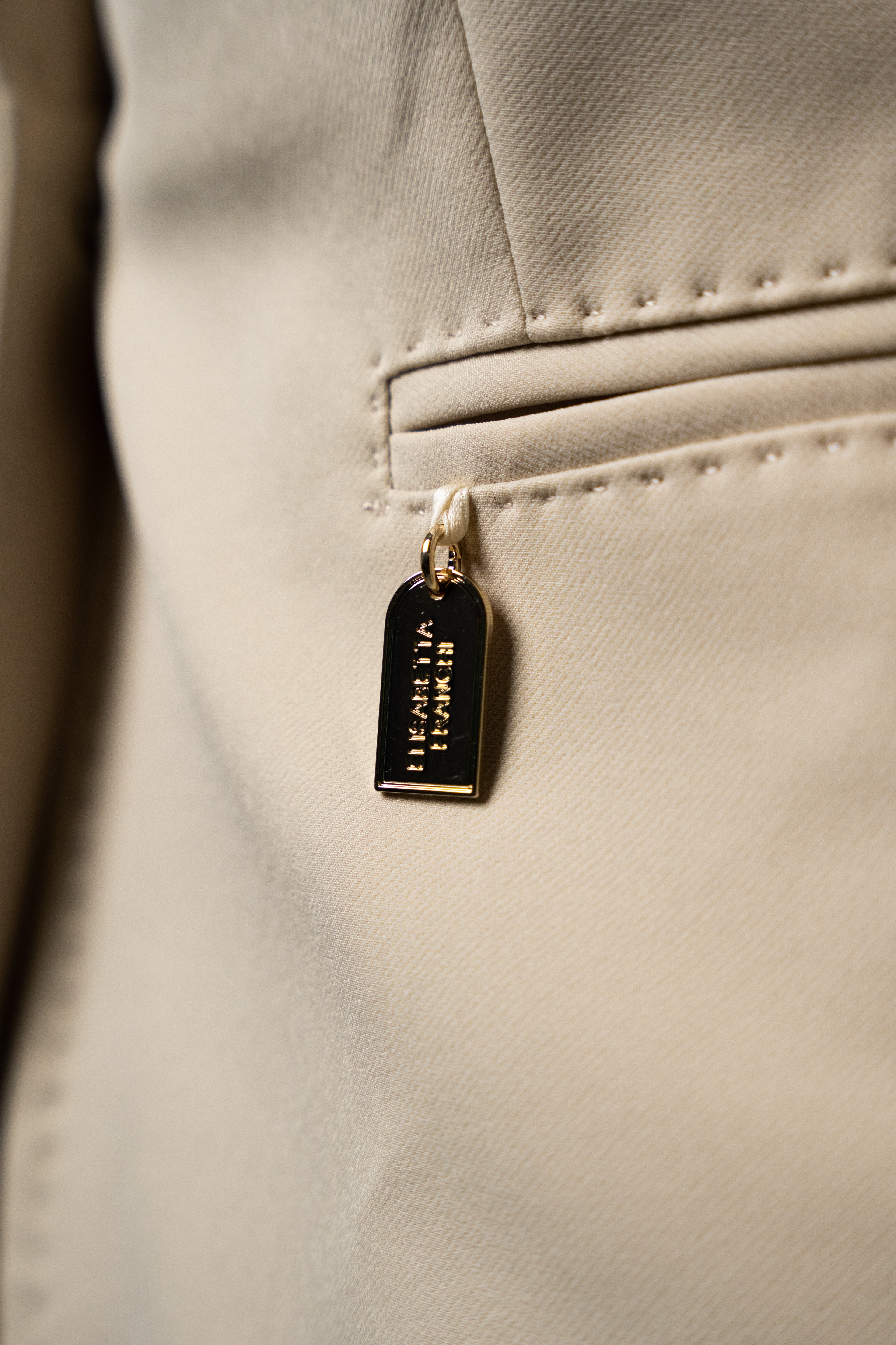 Elisabetta Franchi Beige Tailored Skirt Suit