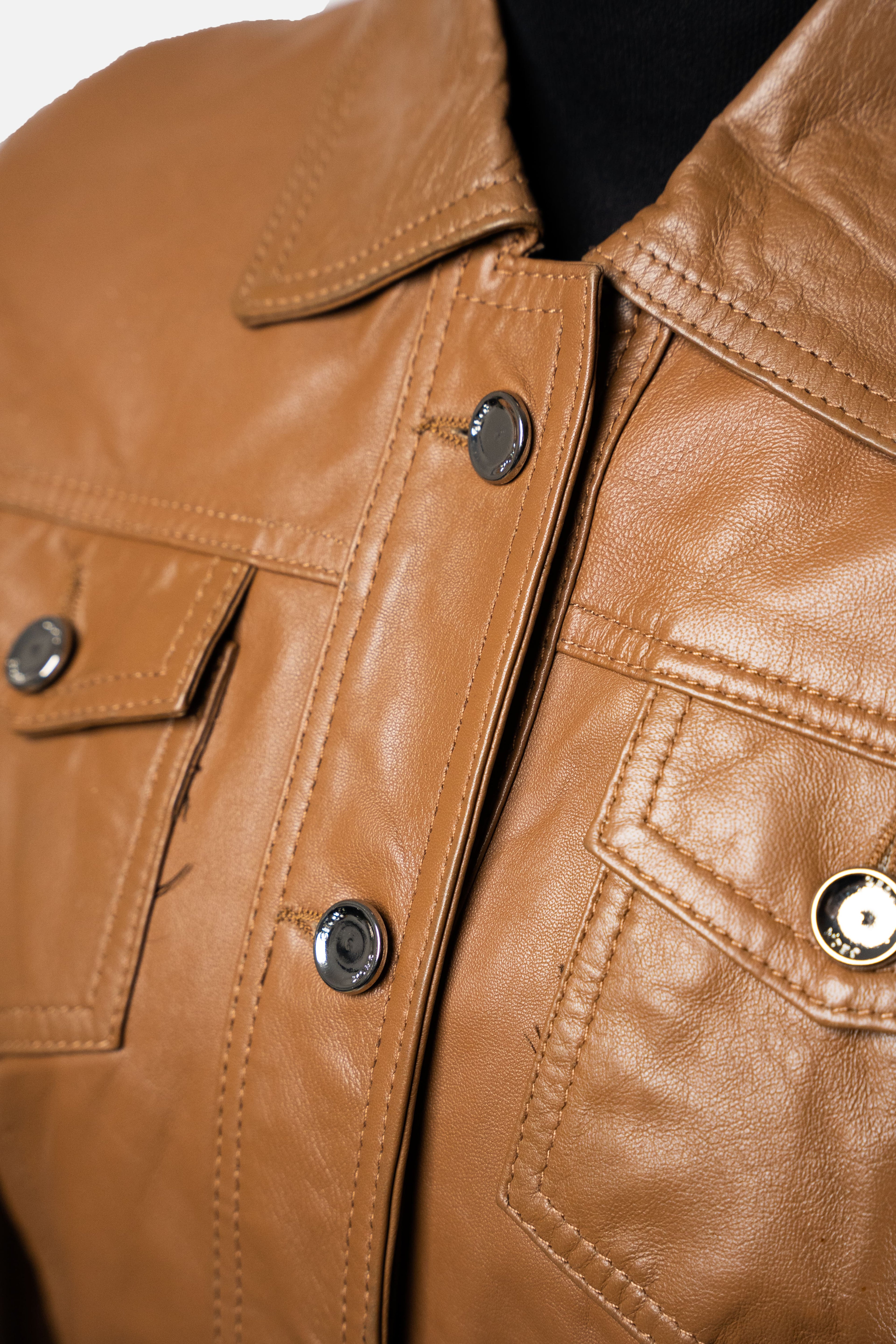 Geox Respira Tan Leather Safari Jacket