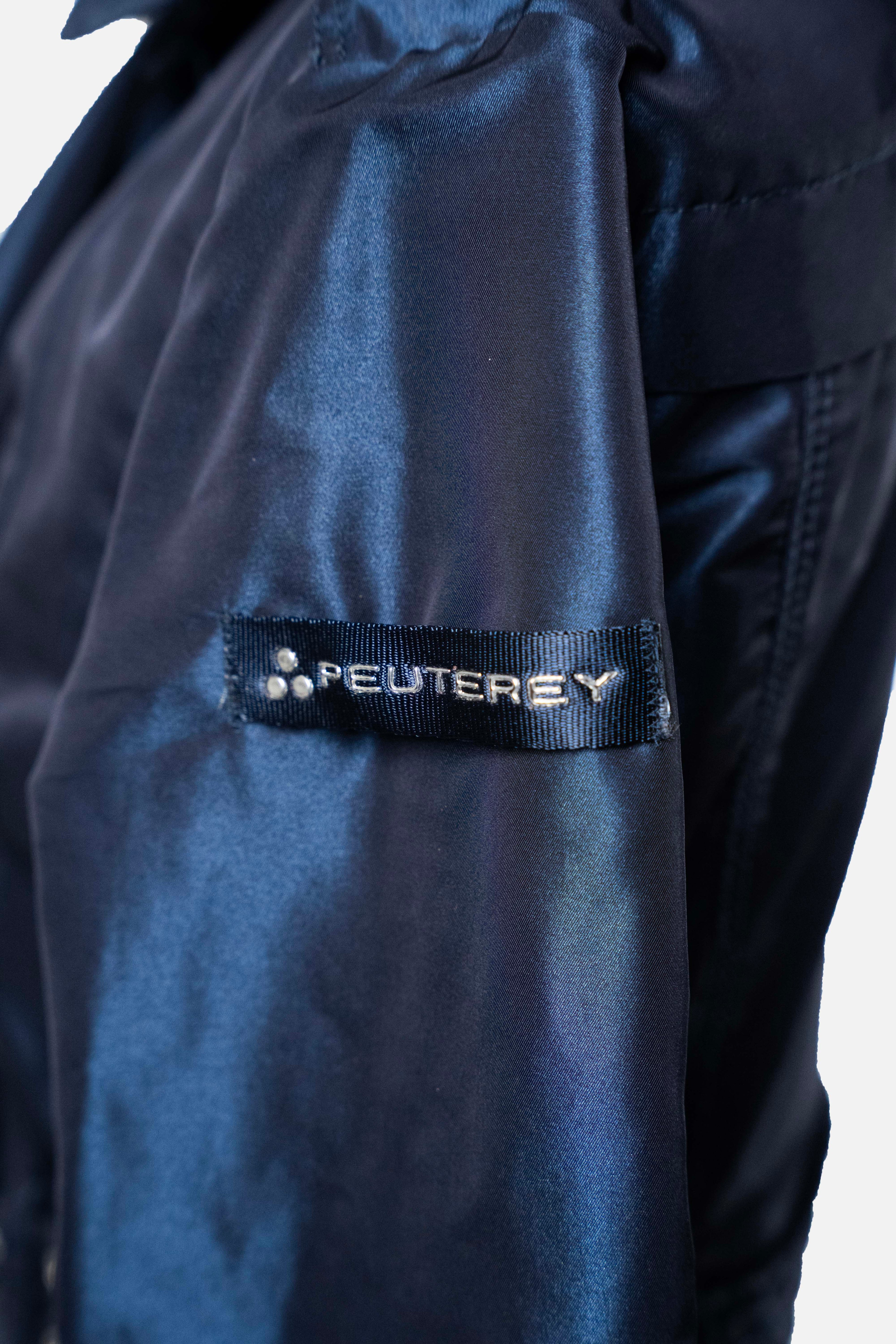 Peuterey Shimmer Navy Trench Coat