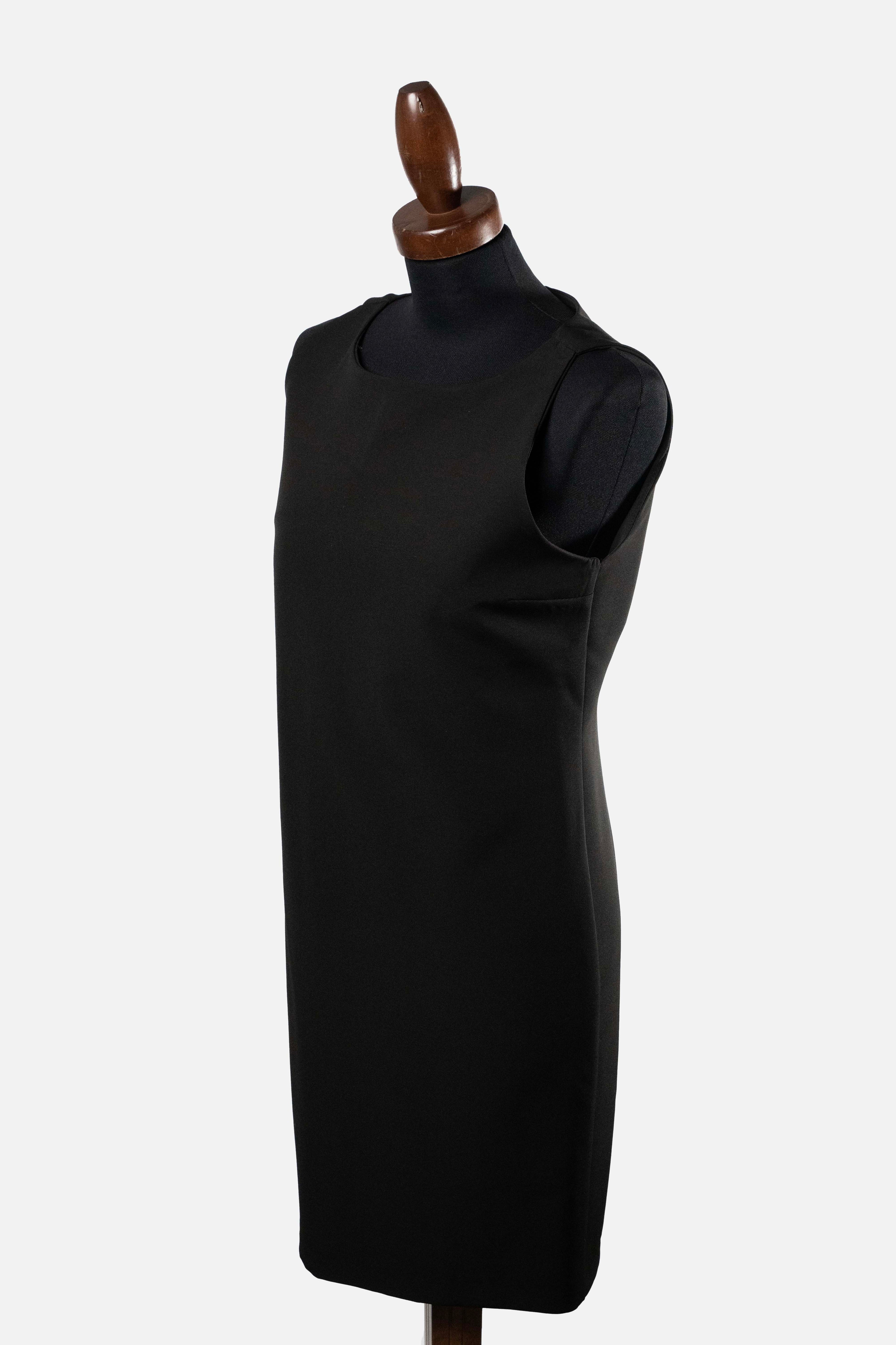 Imperial Classic Black Sleeveless Sheath Dress