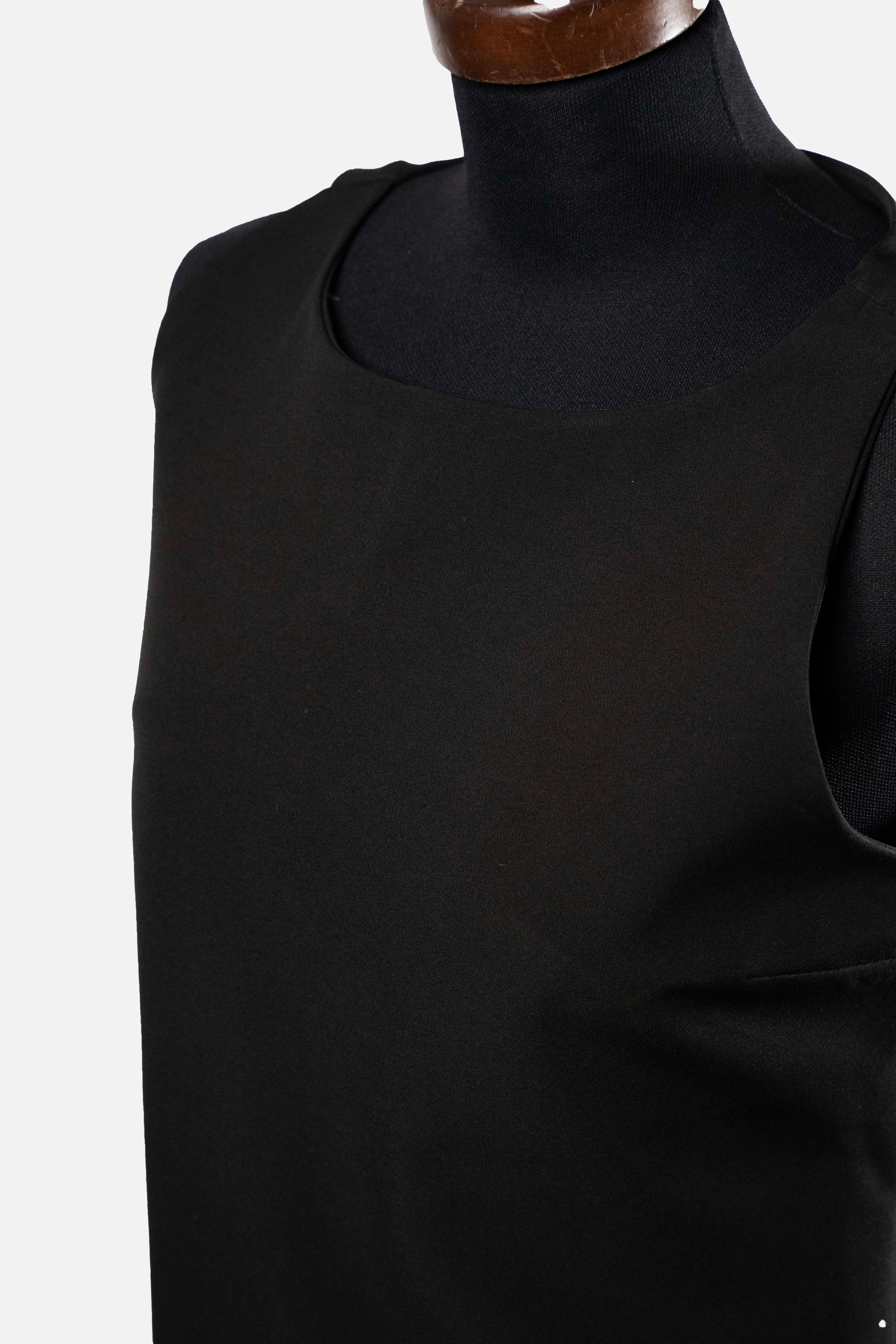 Imperial Classic Black Sleeveless Sheath Dress