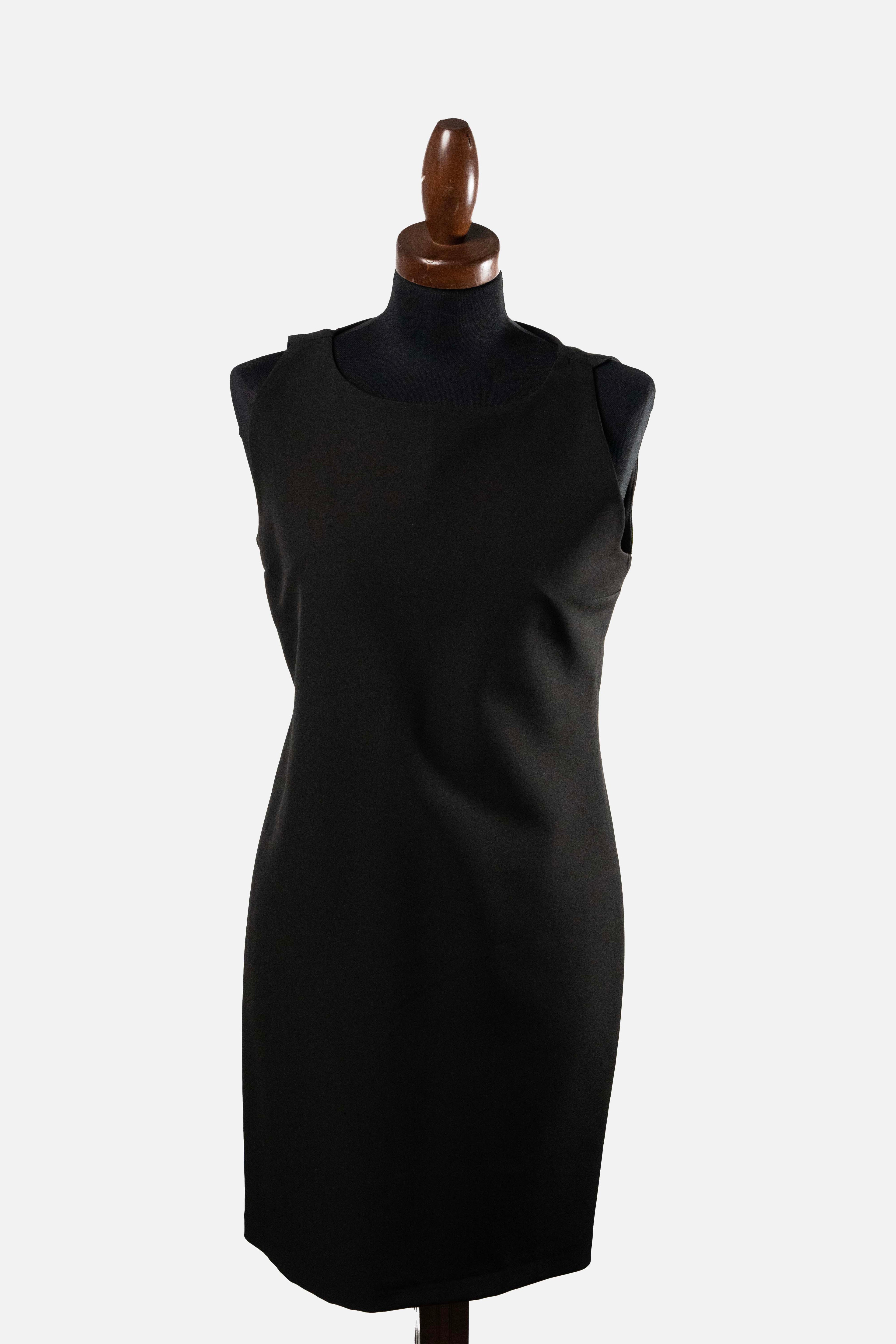 Imperial Classic Black Sleeveless Sheath Dress
