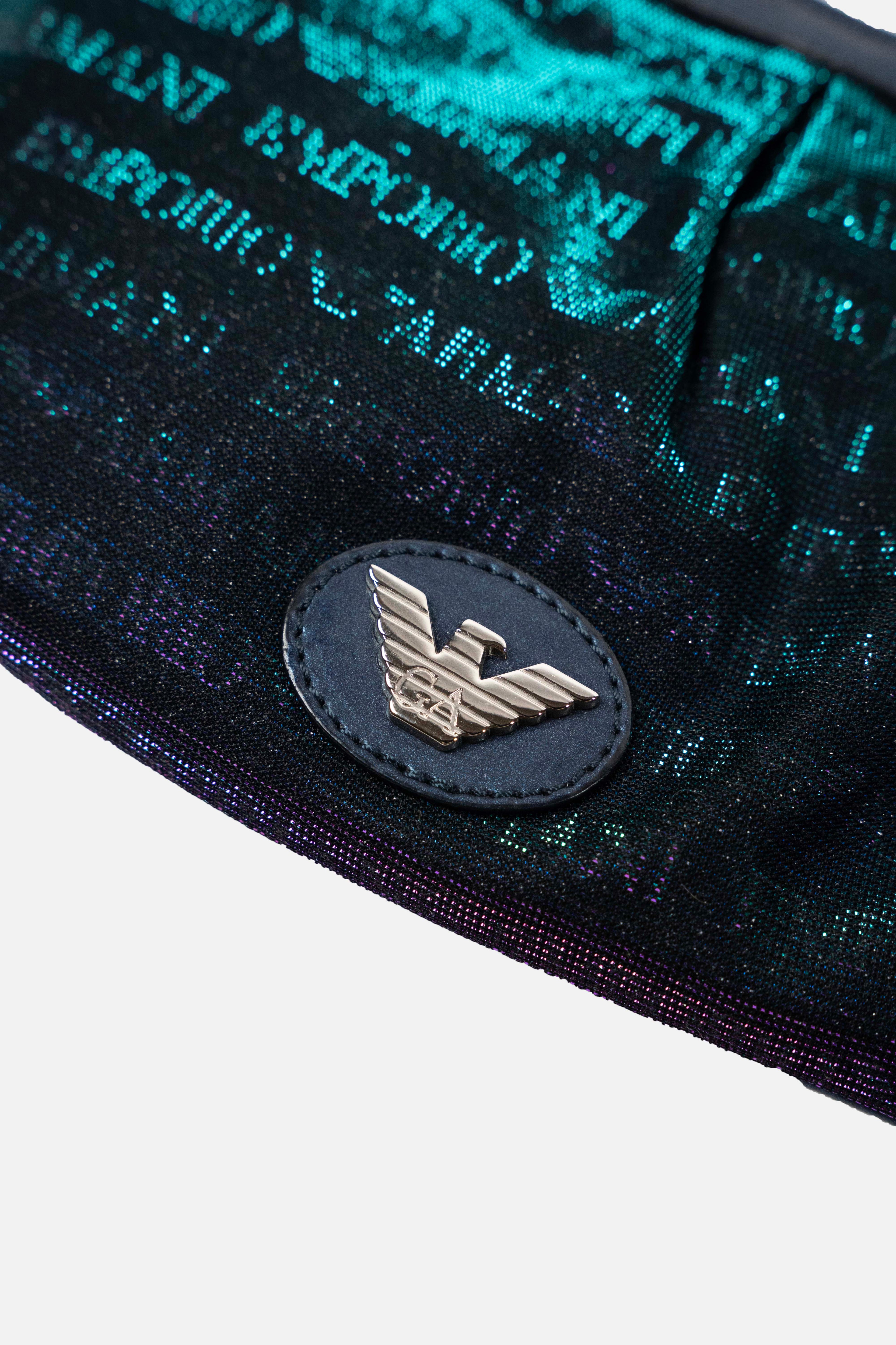 Emporio Armani Iridescent Logo Jacquard Clutch Bag